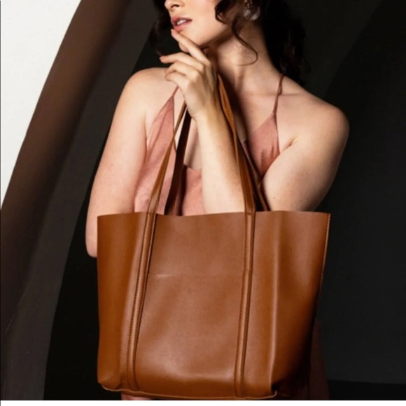 Henny+Lev Danielle Tote Bag “Cognac” - Picture 1 of 15